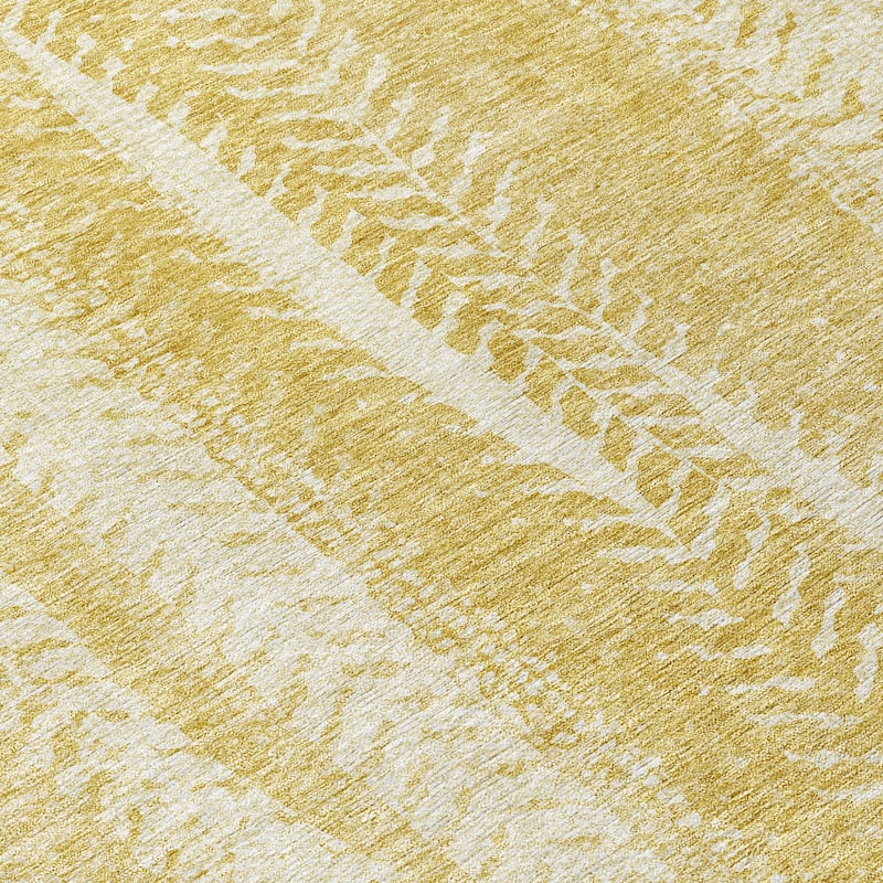 HomeRoots Botanical Leaves Transitional Rectangle Outdoor Rug