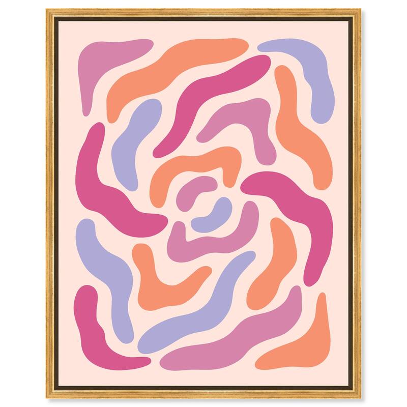 Petals Floral Form Canvas by Art Remedy - 36" x 45" - Gold