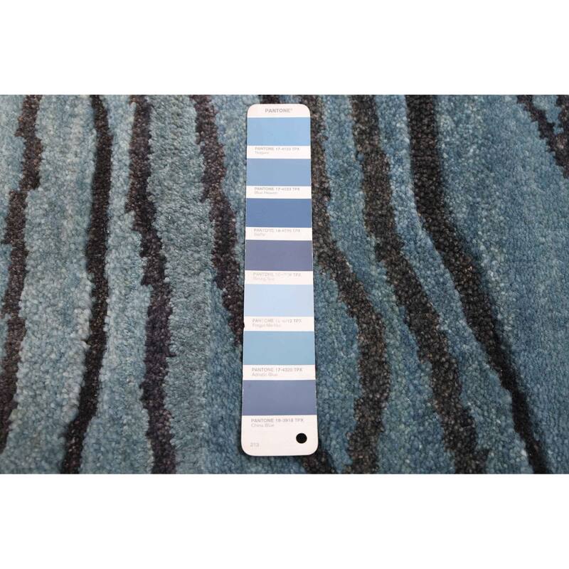 ECARPETGALLERY Hand-knotted Peshawar Ziegler Light Blue Wool Rug - 5'1 x 7'1