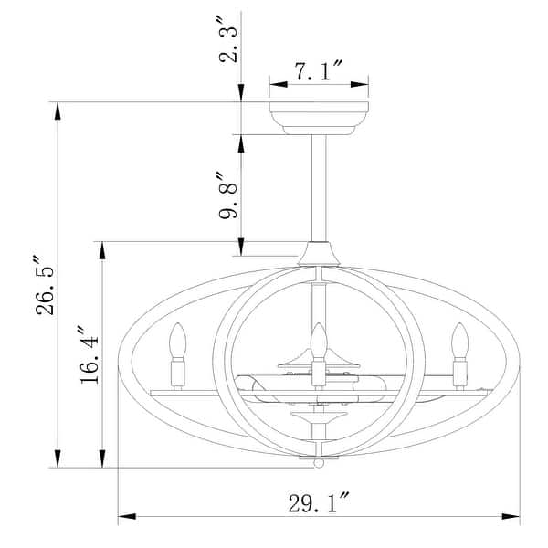 Copper Grove Raton 29-inch Antique Bronze Ceiling Fan 6 Light