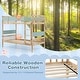preview thumbnail 19 of 22, Costway Twin Over Twin Bunk Bed Solid Wood Bed Frame with Ladder