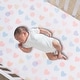 preview thumbnail 2 of 3, Bedtime Originals Rainbow Hearts White/Peach/Purple Baby Fitted Crib Sheet