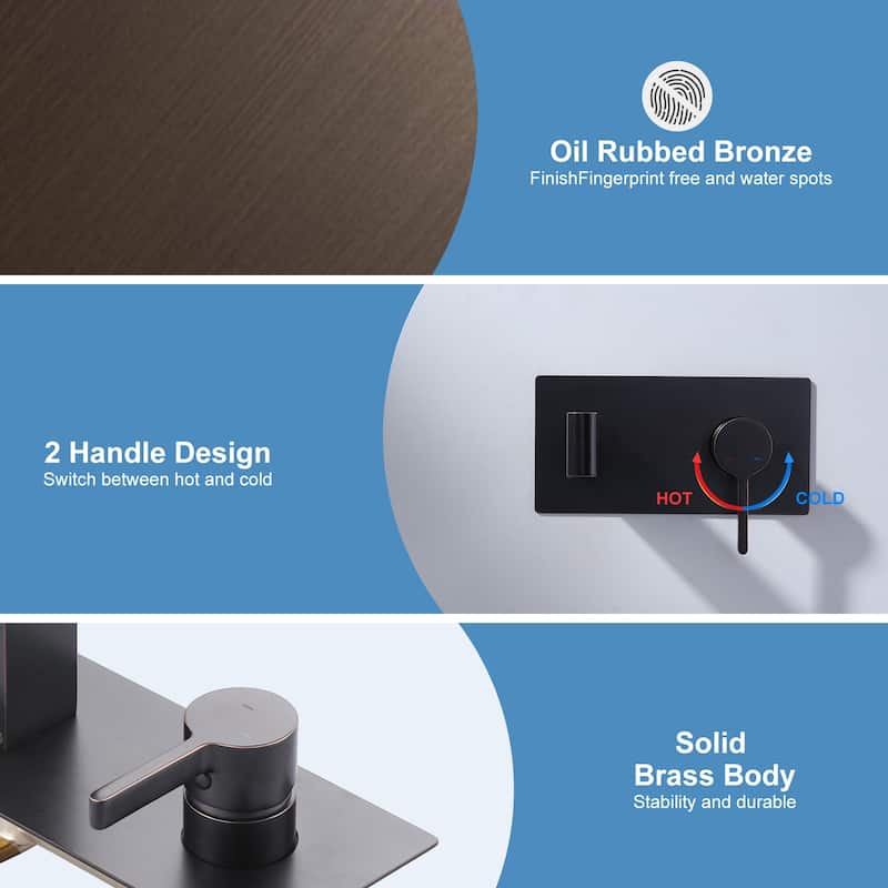 WOWOW Modern Minimalist Wall-Mounted Single-Handle Basin Faucet