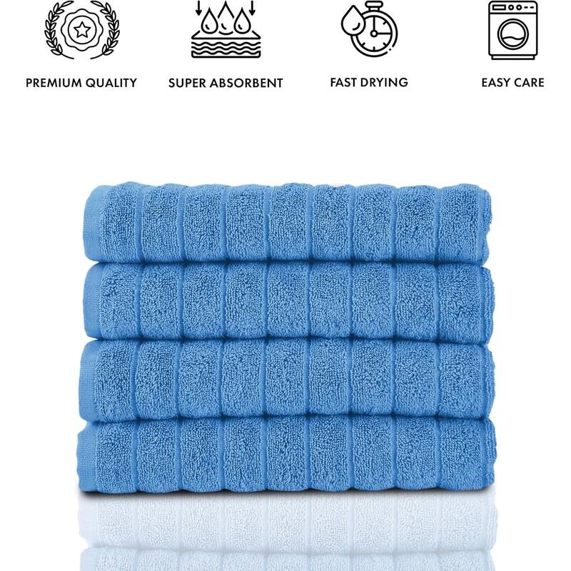 Brampton Turkish Cotton 4 Piece Bath Towels Set Heavyweight 27x54"
