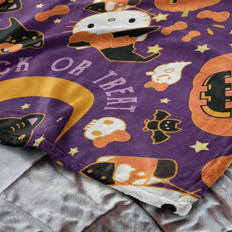 Sanrio Hello Kitty Character Hugger Pillow and Silk Touch Throw Blanket Set