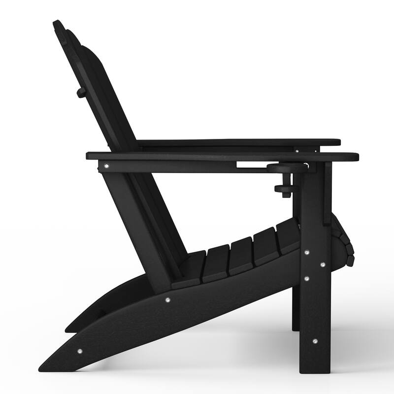 Aderson Outdoor Poly Adirondack Chair with Cupholders (Set of 2)