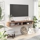 preview thumbnail 1 of 23, Rydstorp Modern 60-inch 2-Shelf Wall-mounted TV Console by Carson Carrington Weathered Oak