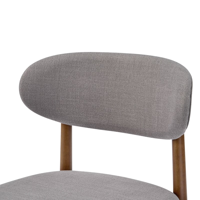 Christopher Knight Home - Caelum Upholstered Rubberwood Dining Chair with Solid Wood Legs