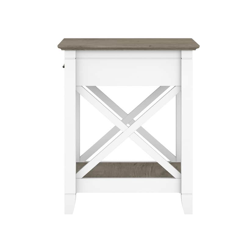 Key West Coastal Box Drawer Nightstand by Bush Furniture