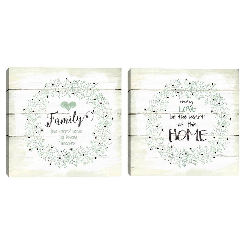 Family Love Joy & Heart of this Home Canvas Art Prints