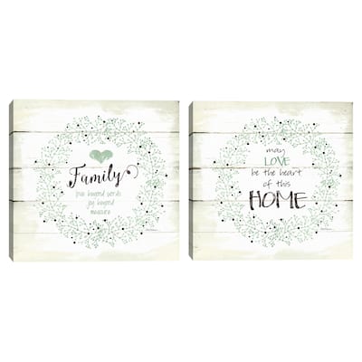 Family Love Joy & Heart of this Home Canvas Art Prints