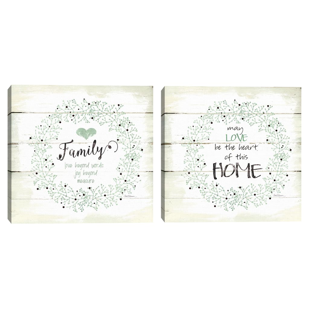 Family Love Joy & Heart of this Home Canvas Art Prints
