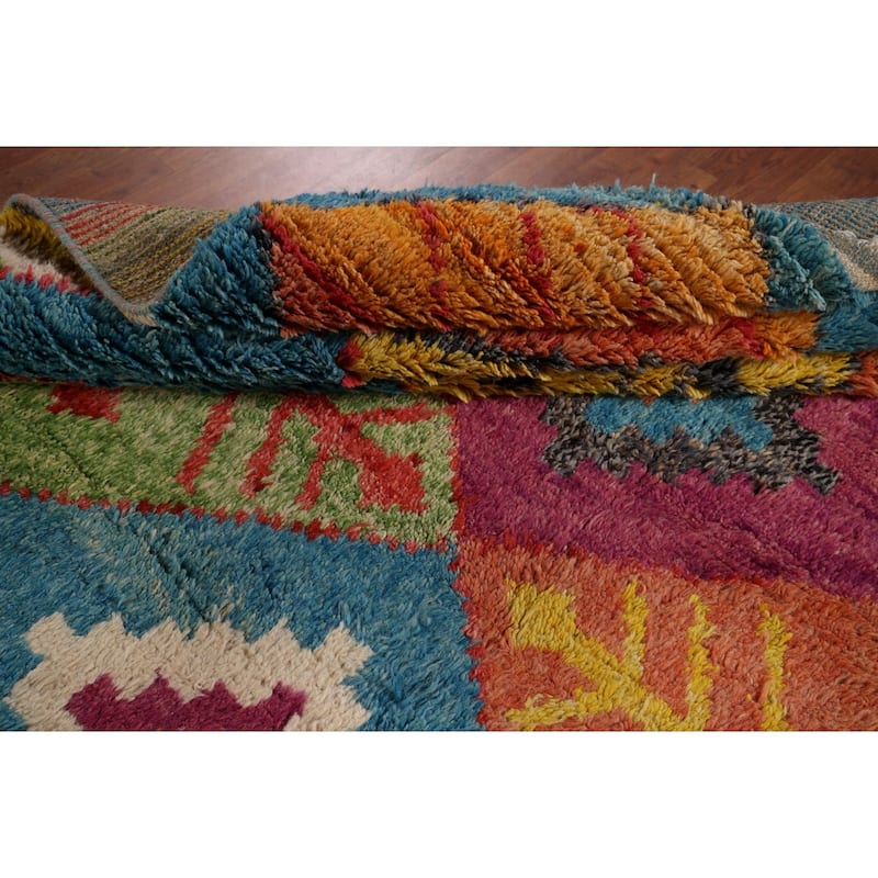 All-Over Trellis Moroccan Oriental Area Rug Handmade Wool Carpet - 8'11" x 12'3"