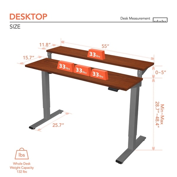 studio desk height