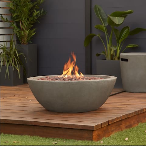 Riverside 36.5" Round LP Fire Bowl in Glacier Gray by Real Flame