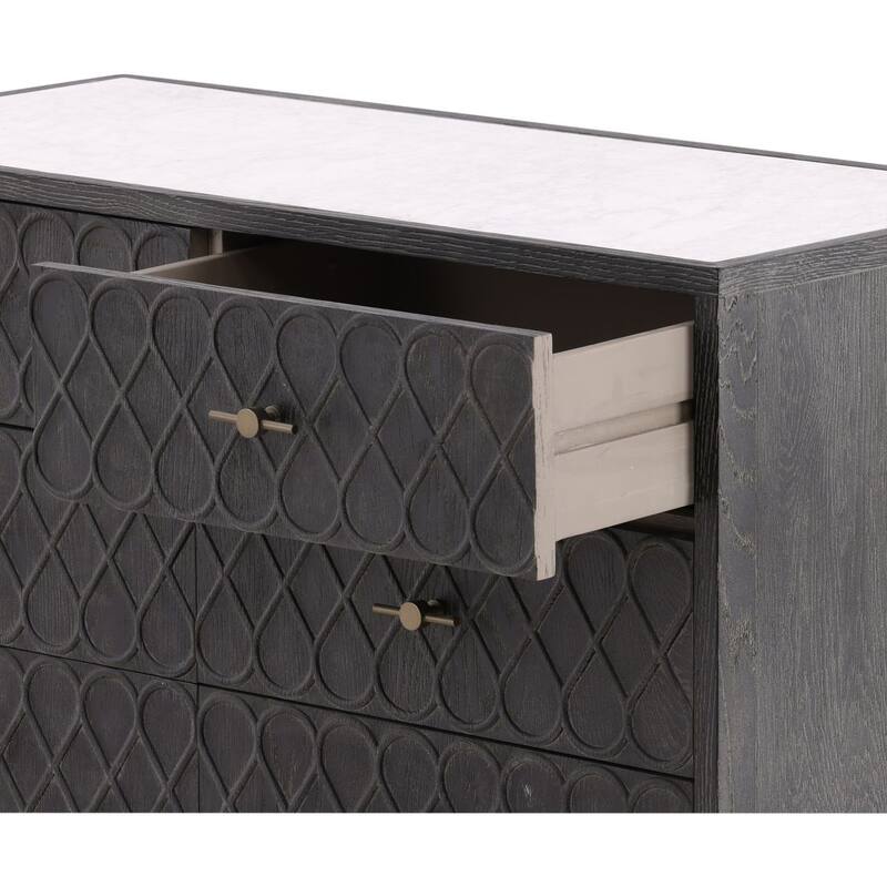 Furniture Classics Pine and Iron Six-drawer Chest