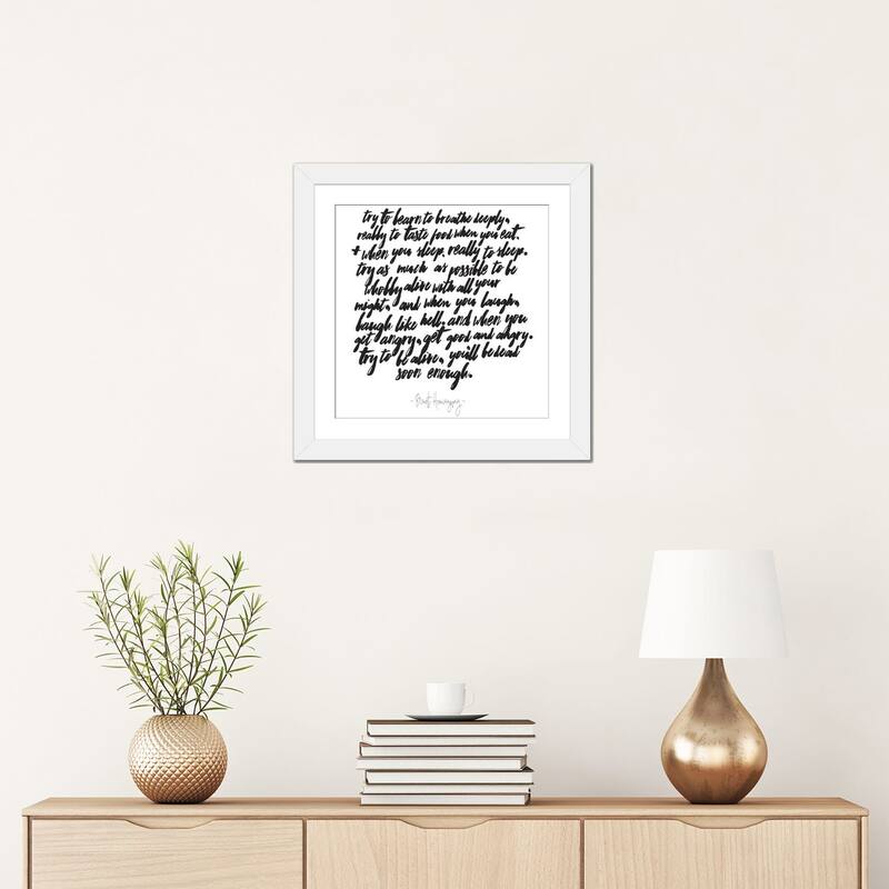 iCanvas "Hemingway Try To Be Alive Quote" by Honeymoon Hotel
