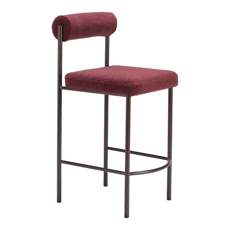 Livorno Counter Stool Red & Bronze