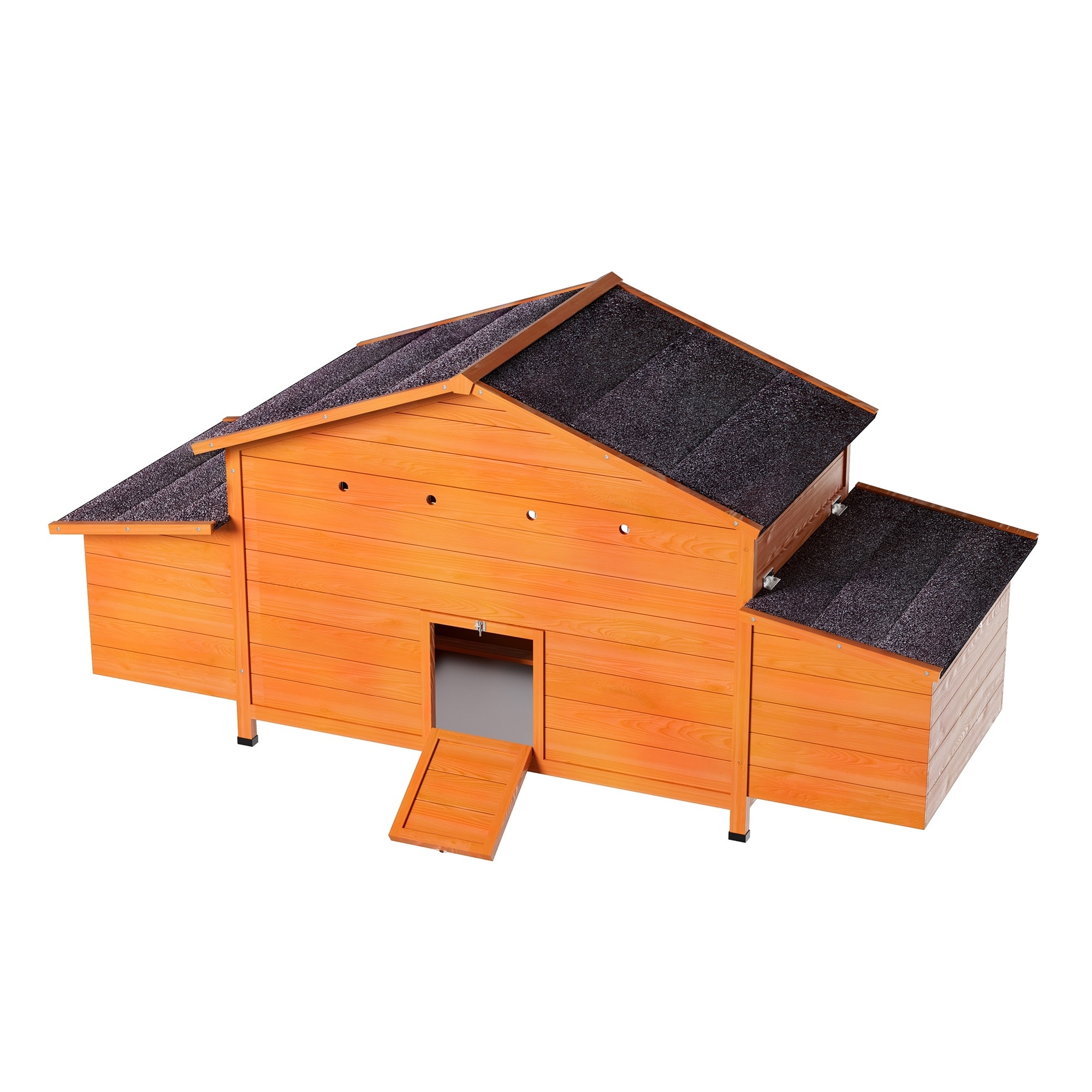 70 in Waterproof Roof Solid Wood Chicken Coop With Nesting Box