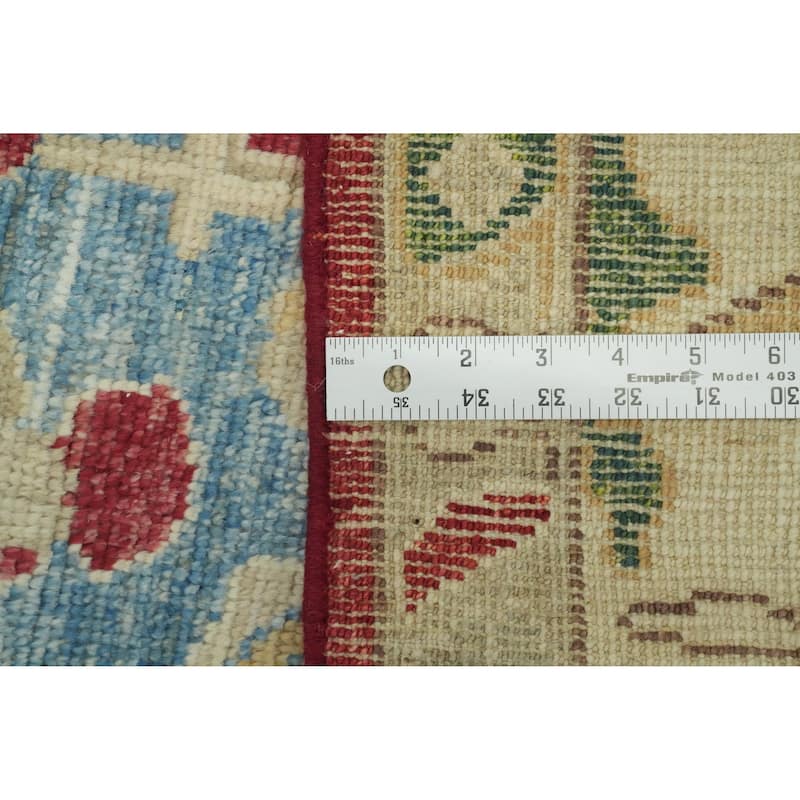 Vegetable Dye Wool Oushak Turkish Area Rug, Medallion Geometric Carpet - 11' 9'' X 9' 2''