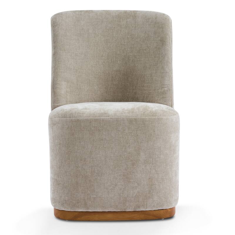 Christopher Knight Home - Modern Upholstered Rubber Wood Dining Chairs with High Back