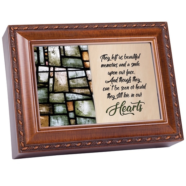 8" Brown and Night Black Rectangular Framed Keepsake Music Box - N/A