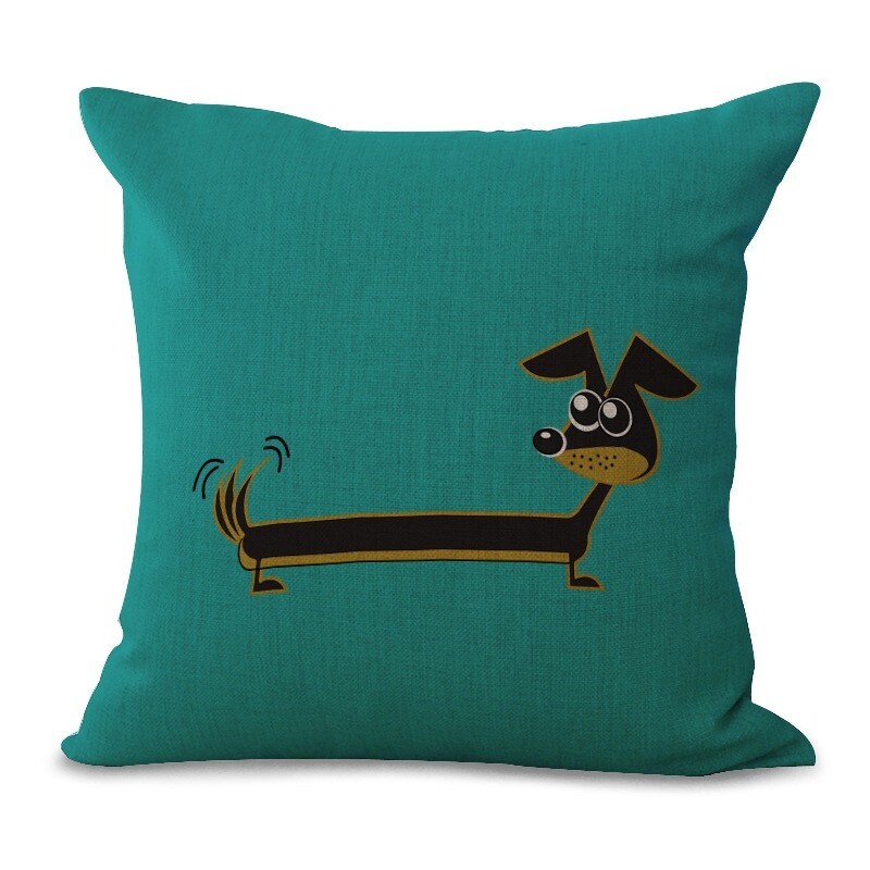Shop Luxury Design Cartoon Wagging Tail Weiner Dog Dachshund Throw