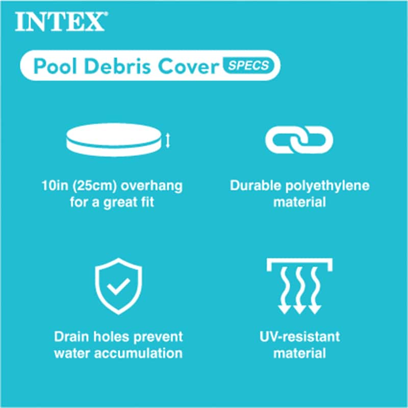 Intex 10ft x 10ft x 30in Pool w/ 10 Foot Round Pool Cover and Filter Cartridge - 45.98