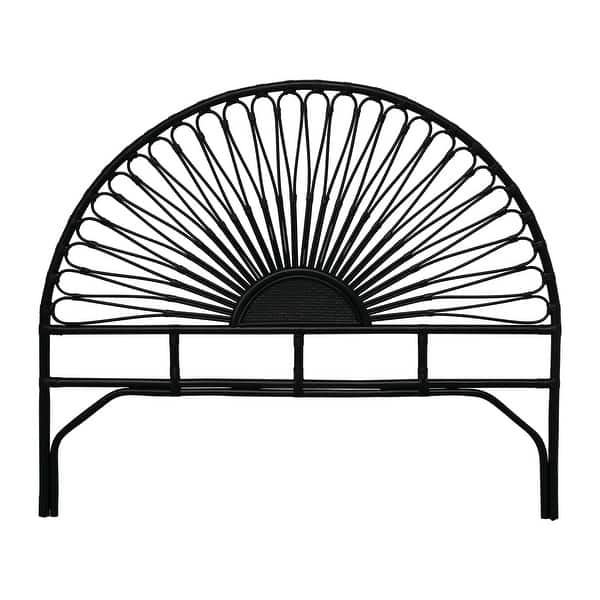 slide 7 of 8, Black Rattan Headboard King