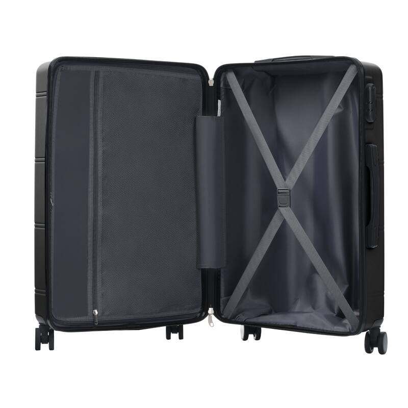 6 Piece Luggage Set, with Double Spinner Wheels Handle Password Lock, 14 IN Cosmetic Case 20/24/28 IN Luggages with Bag
