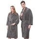 preview thumbnail 1 of 3, American Soft Linen Mens and Womens Robe Warm Fleece Unisex Bathrobe L-XL