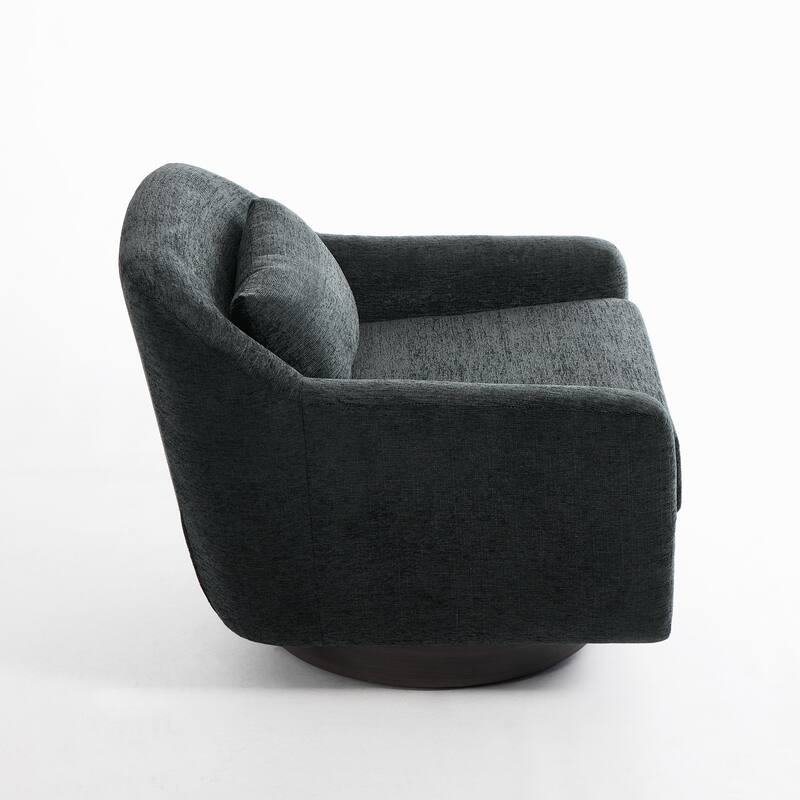 2 Set Modern Chenille Swivel Accent Chairs