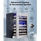 preview thumbnail 12 of 11, Luchar Wine Fridge 24 Inch, 46 Bottles Wine Fridge Cooler with Temperature Memory & Touchscreen Design