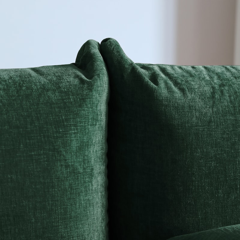 Modular Sectional Sofa Chenille Fabric Sofa with Ottoman