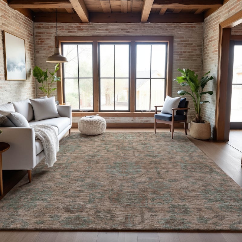 Premium Washable Super Soft Farmhouse Mayfield Rug - Coral - 8' x 10'