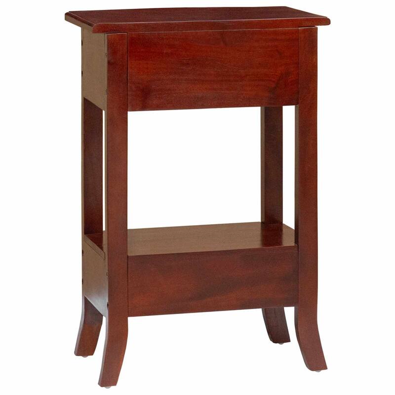 vidaXL Console Table with Drawer Brown 19.69 x 11.61 x 29.92 in - 19.69 x 11.61 x 29.92 in