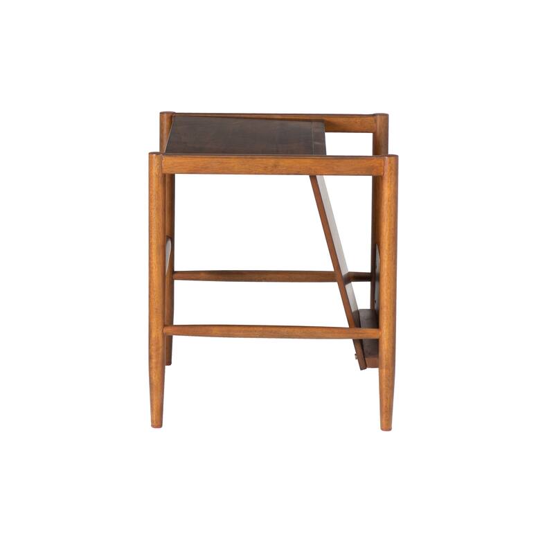 Linon Findlay Walnut Magazine Rack