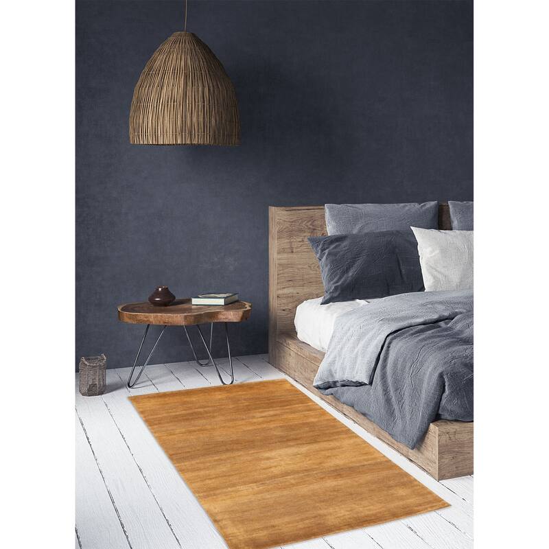 ECARPETGALLERY Hand-knotted Pak Finest Gabbeh Light Brown Wool Rug - 4'8 x 6'7