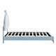 preview thumbnail 7 of 6, Twin Size Upholstered Platform Bed Frame with Alarm Clock Shaped Headboard