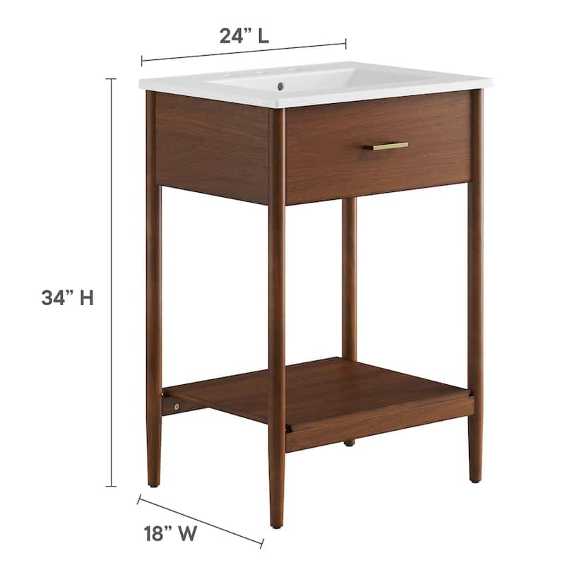 Zaire 18"/24"/30"/36"/48" Bathroom Vanity with White Sink Top