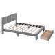 preview thumbnail 44 of 50, Gray Full Velvet Upholstered Bed with Large Storage Drawer - Luxurious Design
