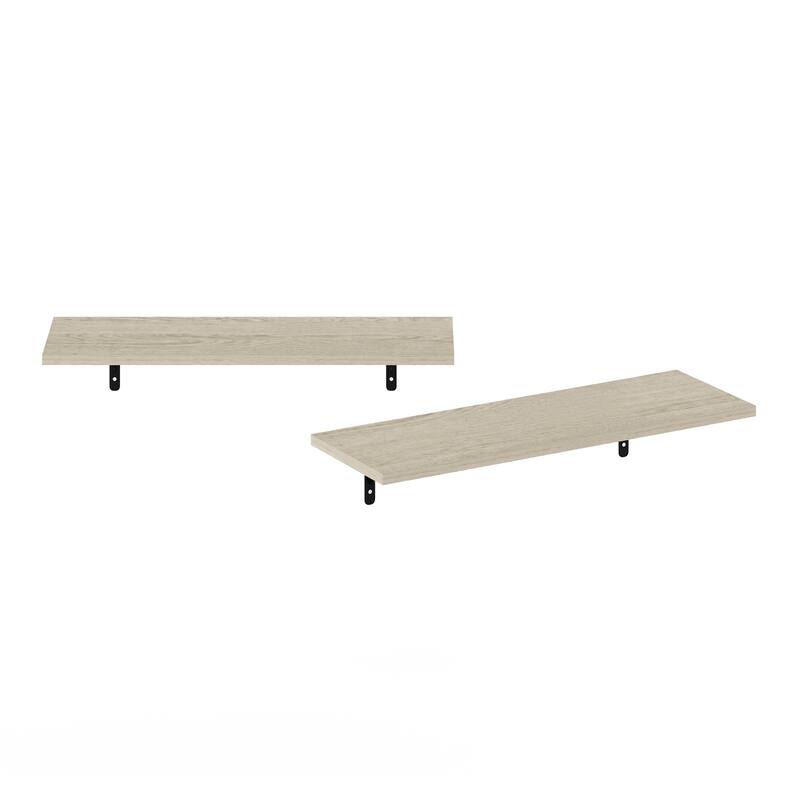 Furinno Rossi 23-Inch Wall Mounted Floating Display Shelves - Metropolitan Pine