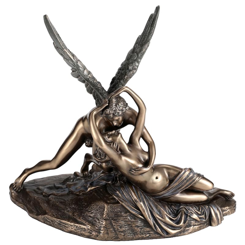 7.72" W "CUPID AND PSYCHE" (ANTONIO CANOVA) Cold Cast Bronze - 4.92"x7.72"x7.09"