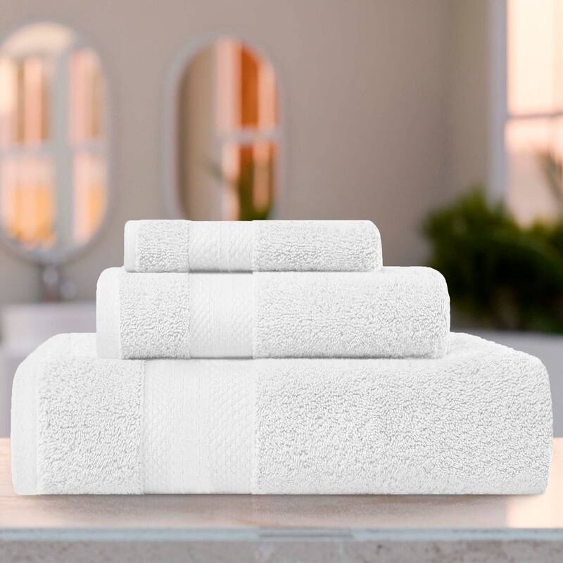 Blue Nile Mills Rio Turkish Cotton 3 Piece Towel Set - White