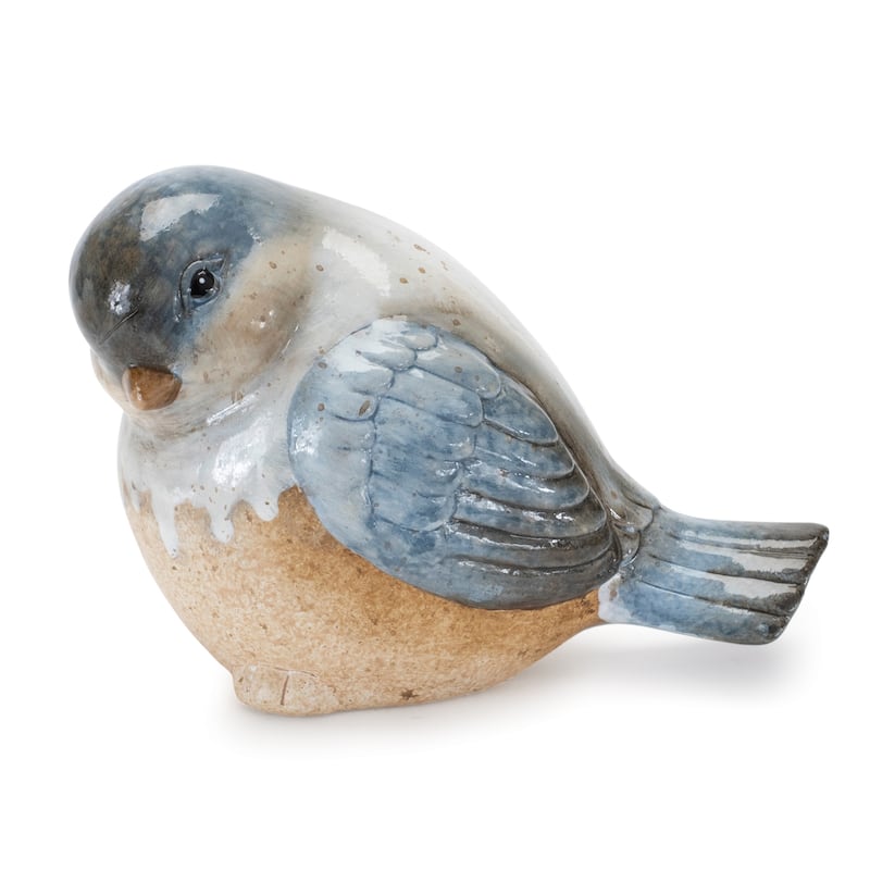 Ceramic Bird Figurines with Unglazed Accents (Set of 3)