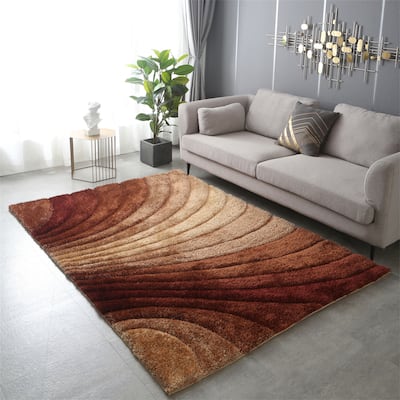 Clihome "3D Shaggy" Hand Tufted Area Rug