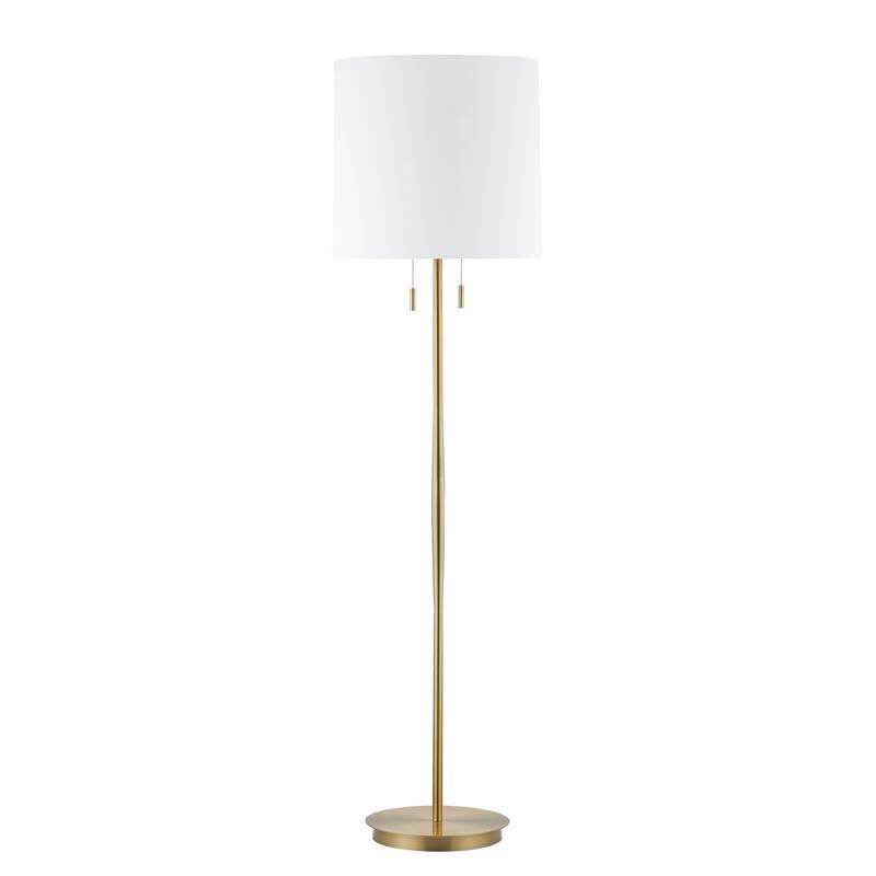 Eliza 68" Floor Lamp with Fabric Shade - Gold