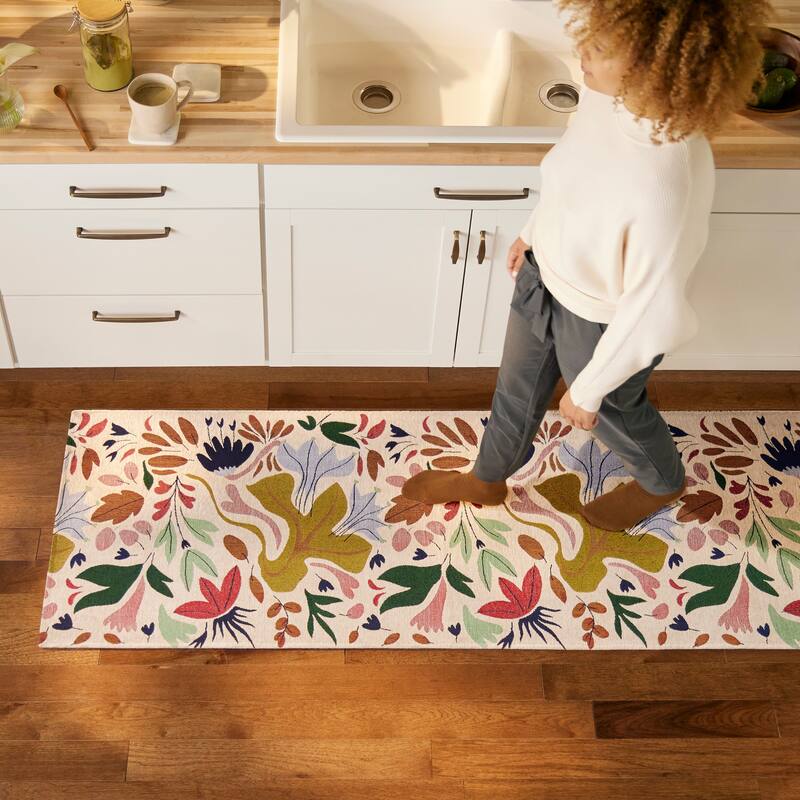 TOWN & COUNTRY LUXE Livie Everwash Washable Non-Slip Backing Kitchen Mat
