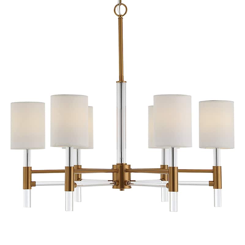 Uttermost 21380 Welkin 6 Light 30" Wide Chandelier - Warm Brass