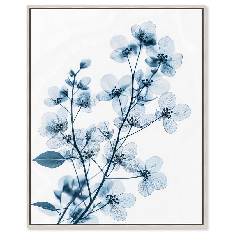 Translucent Petals I Canvas by Art Remedy - Silver - 30" x 36"